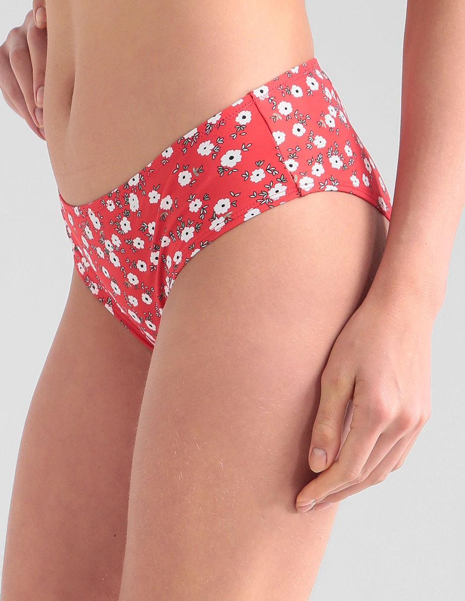Cheeky bikini estampado floral a la cadera para mujer 2