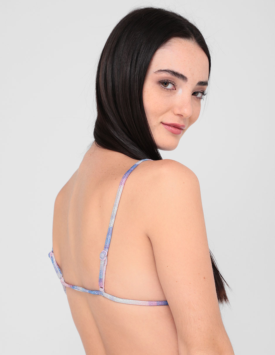 Top bikini ETAM con copa removible para mujer