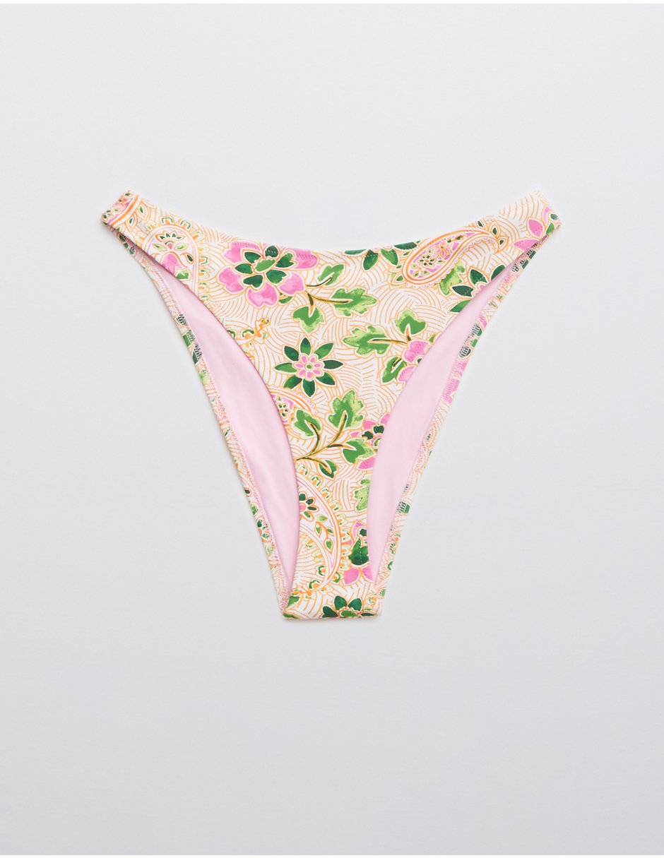 Bikini brasileño estampado floral a la cadera para mujer Bikini brasileño estampado floral a la cadera para mujer