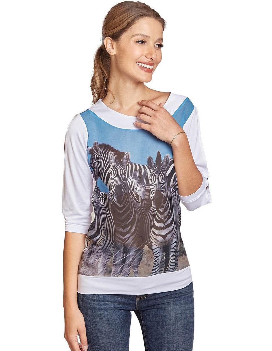 Blusa cosmo manga 3/4 para mujer