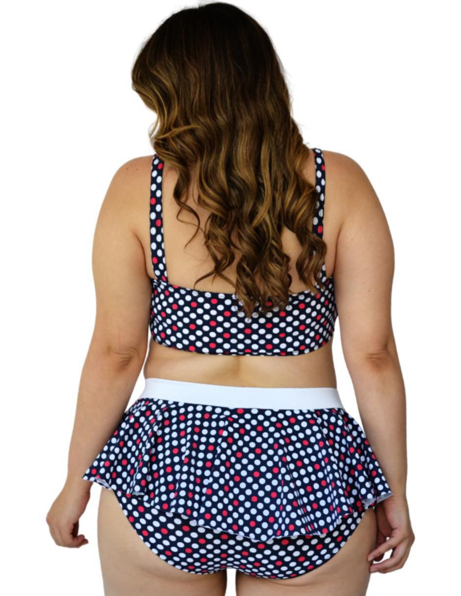 Conjunto bikini estampado lunares para mujer