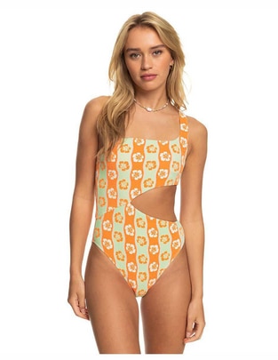Traje de baño completo estampado floral para mujer