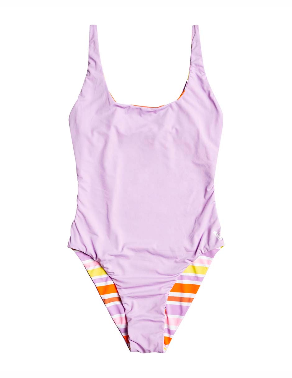 Traje de baño completo Roxy estampado a rayas para mujer