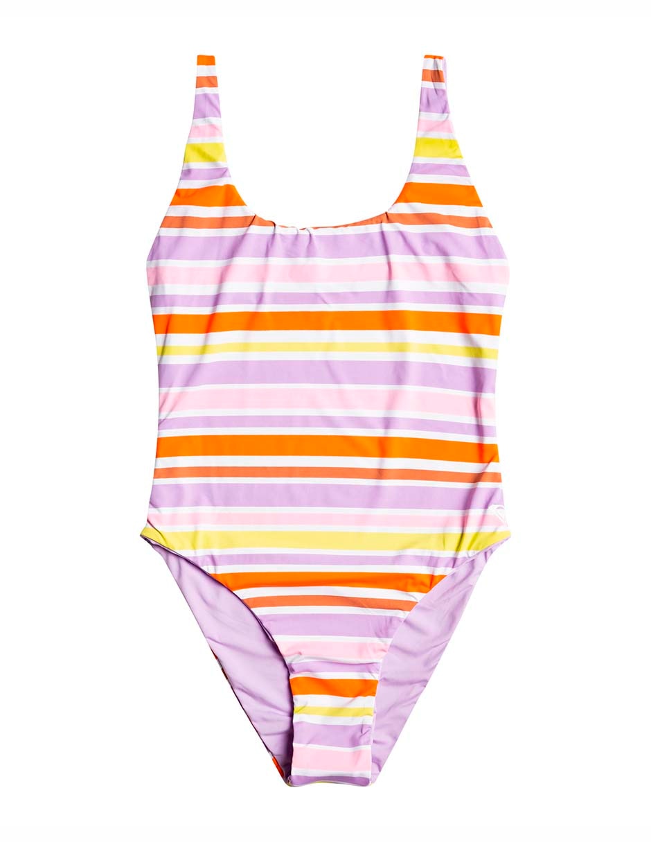 Traje de baño completo Roxy estampado a rayas para mujer