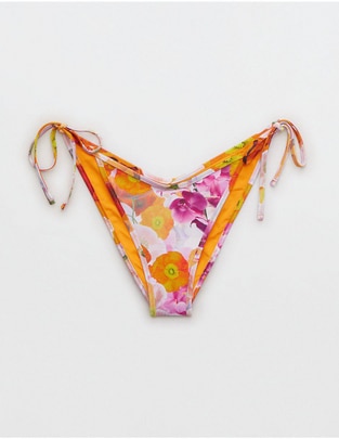 Panty bikini Aerie estampado floral a la cintura para mujer
