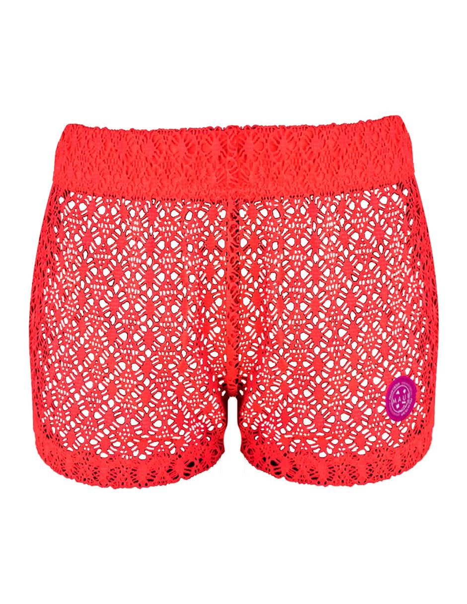 Salida de playa short con encaje para mujer 8