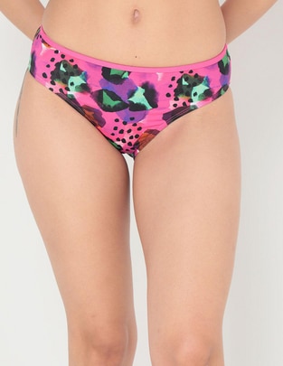 Bikini estampado a la cadera para mujer 1