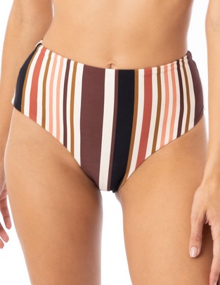 Bikini Timeless estampado a rayas a la cintura para mujer