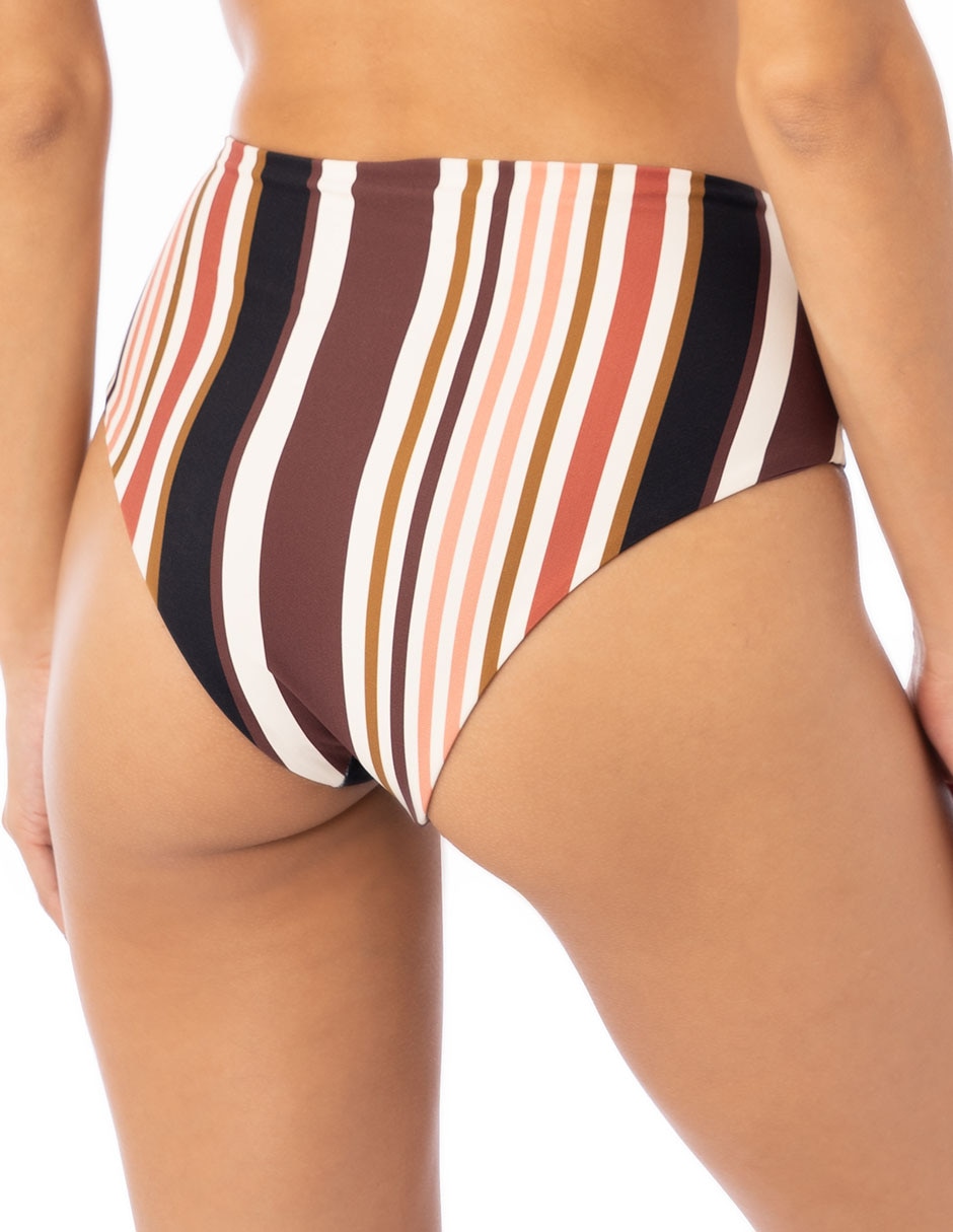 Bikini Timeless estampado a rayas a la cintura para mujer