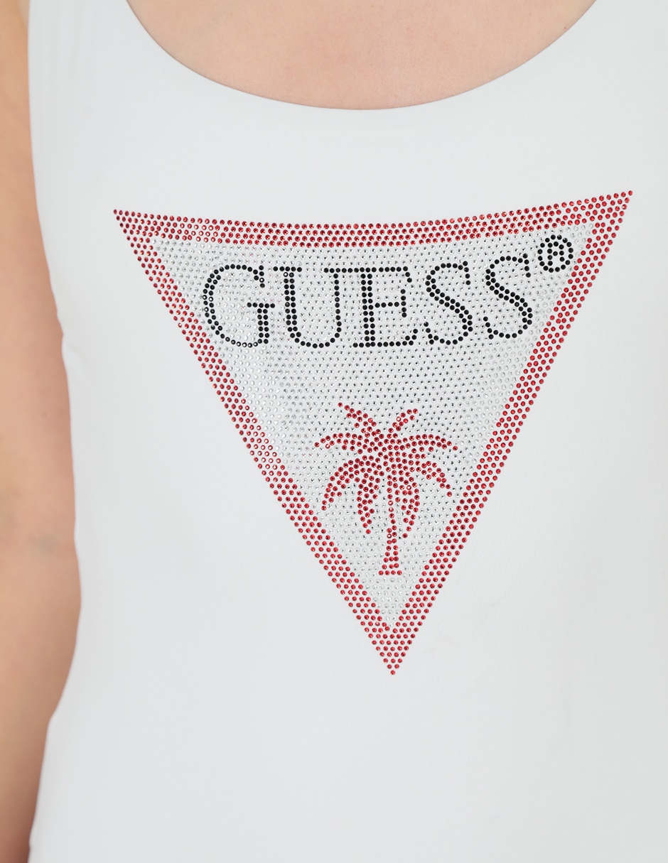 Traje de baño completo estampado logo para mujer 4