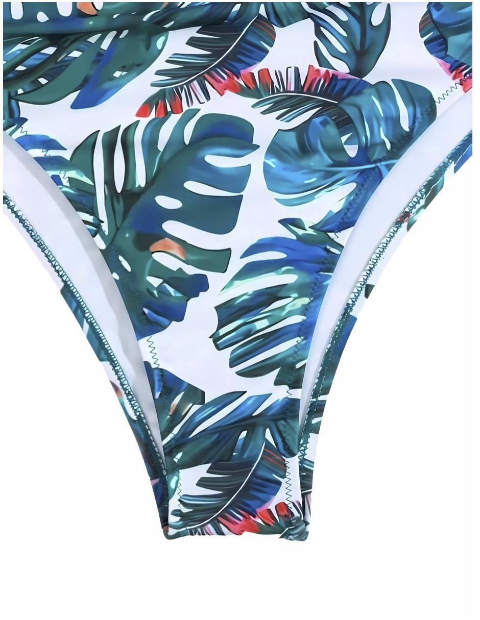 Traje de baño completo estampado floral para mujer