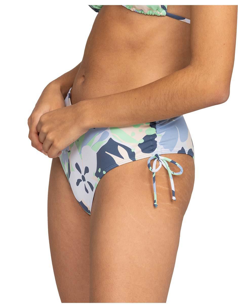 Panty bikini estampado floral a la cadera para mujer