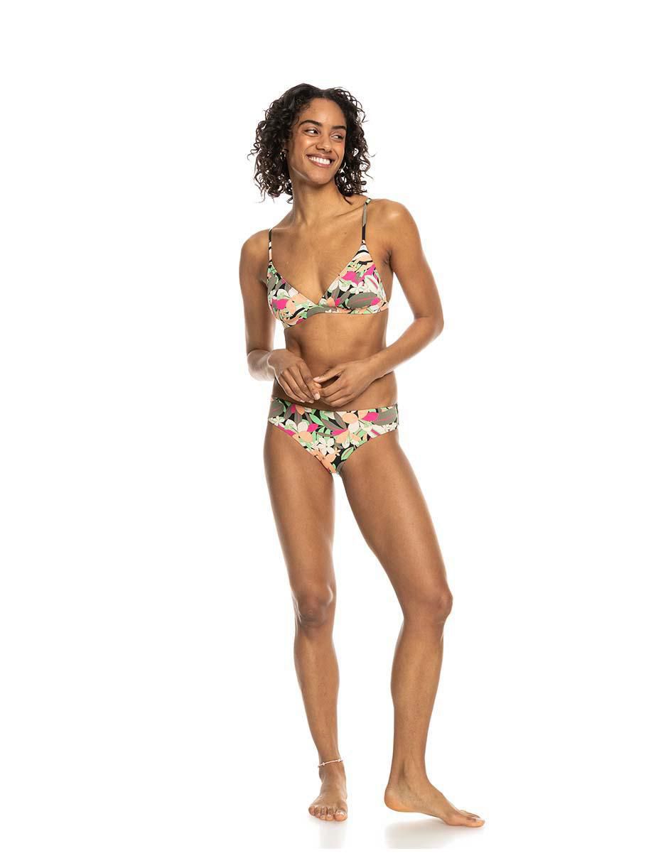 Top bikini estampado floral con copa removible para mujer 4
