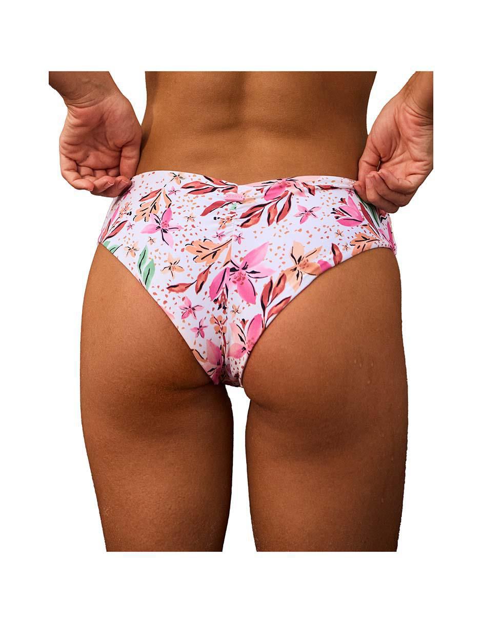 Cheeky bikini estampado floral a la cadera para mujer 5