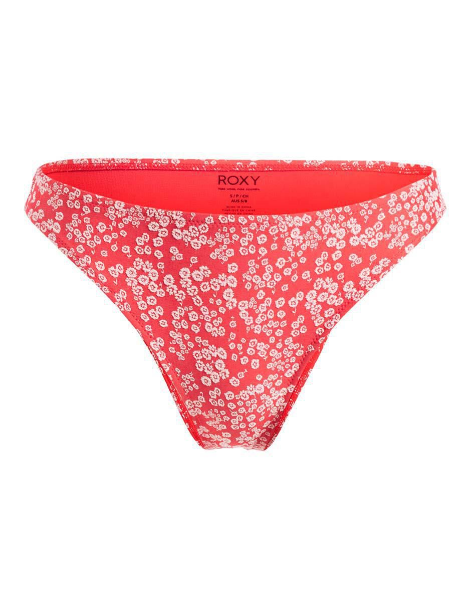 Panty bikini estampado floral a la cadera para mujer