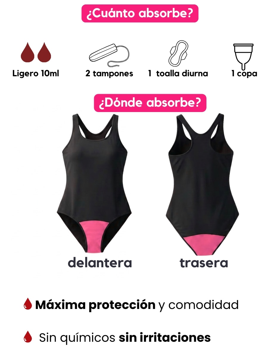 Traje de baño menstrual flujo ligero