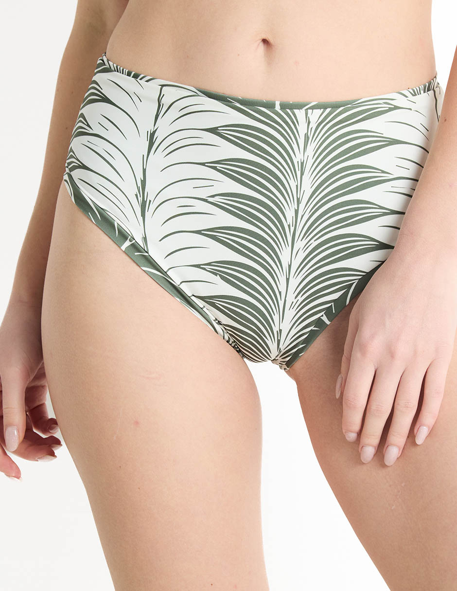 Bikini Palmacea estampado a la cintura para mujer
