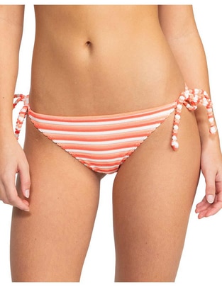 Bikini estampado a rayas a la cintura para mujer