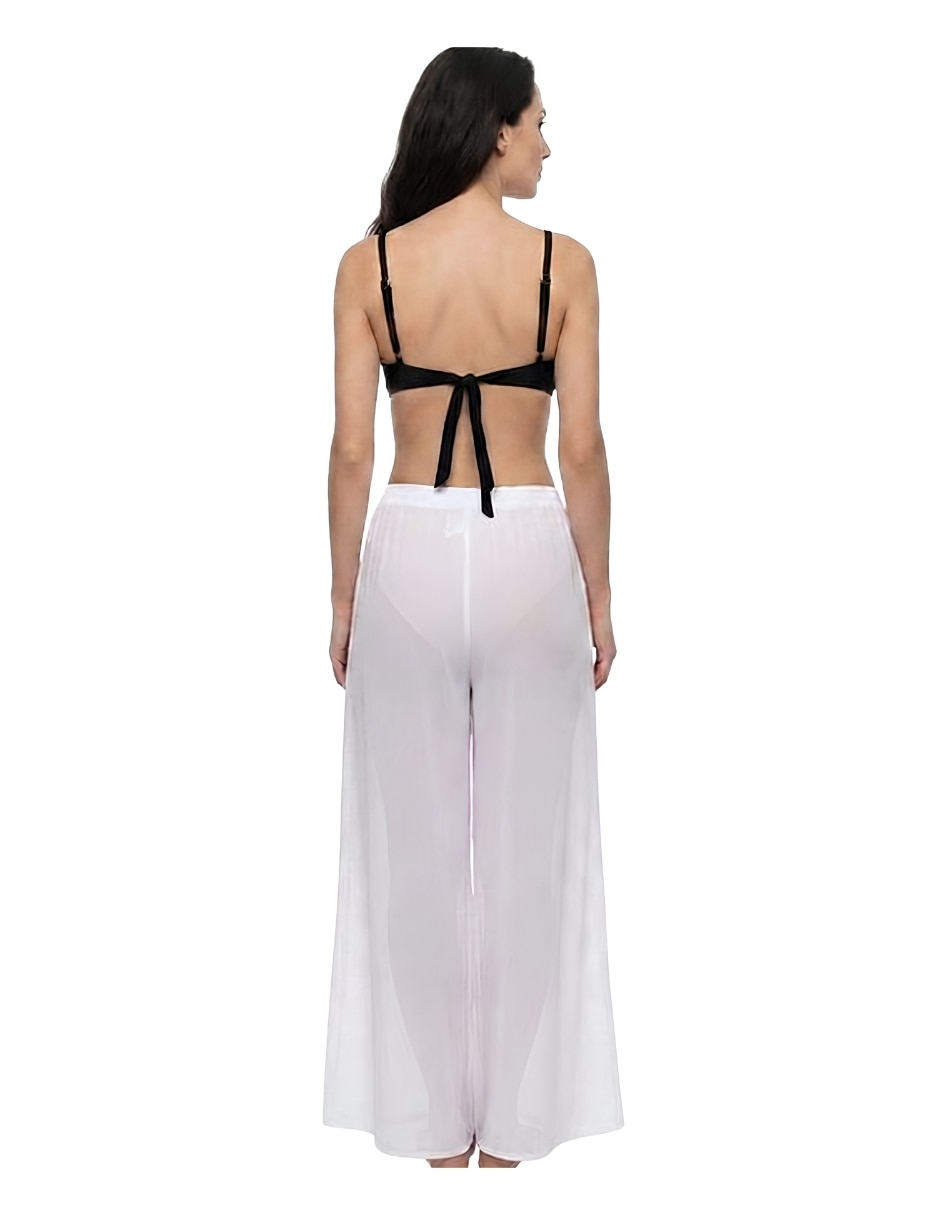 Salida de playa pantalón con agujeta para mujer 4