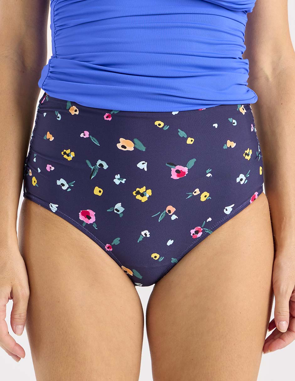Hipster bikini estampado floral a la cadera para mujer
