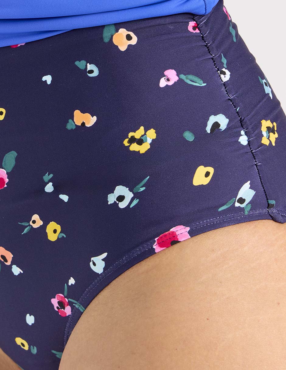 Hipster bikini estampado floral a la cadera para mujer 2