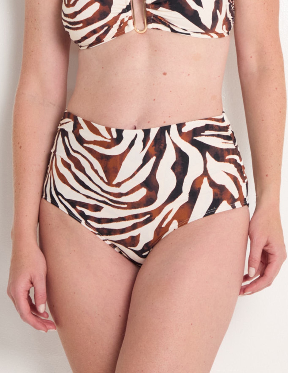 Panty bikini Anne Cole estampado animal print a la cintura para mujer