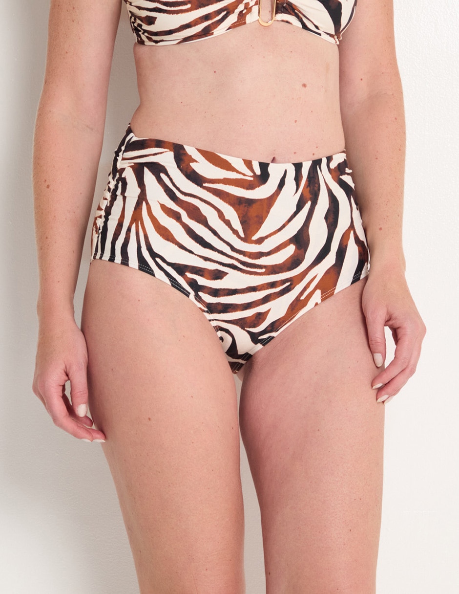 Panty bikini Anne Cole estampado animal print a la cintura para mujer