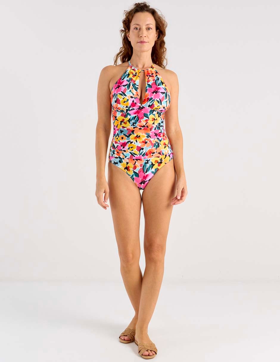 Traje de baño completo Anne Cole estampado floral para mujer