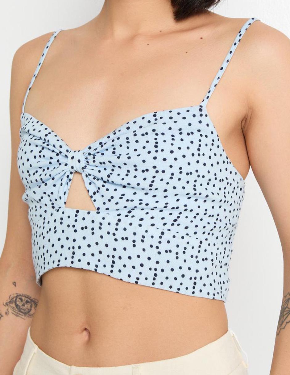 Top That'S It escote profundo tirante ajustable