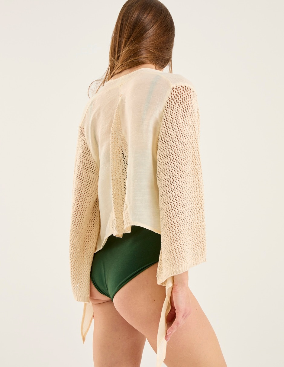 Salida de playa blusa Map para mujer