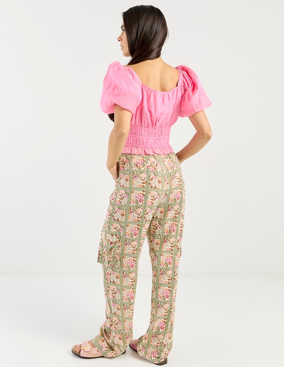 Pantalón cargo regular para mujer 4