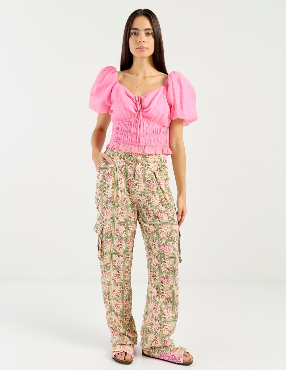 Pantalón cargo regular para mujer 3