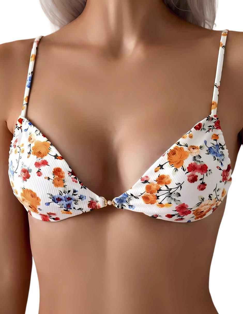 Conjunto bikini estampado floral para mujer