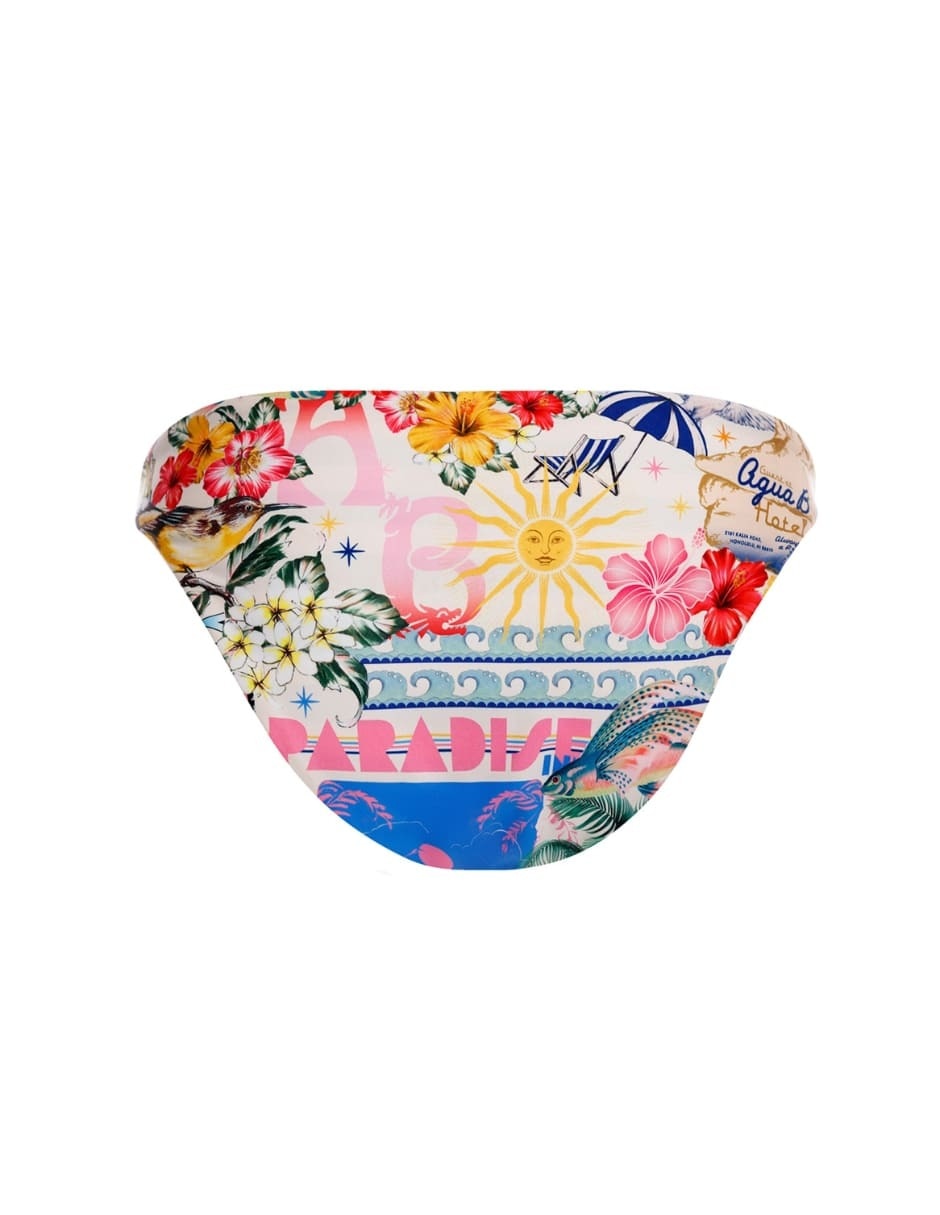 Bikini Agua Bendita estampado a la cadera para mujer