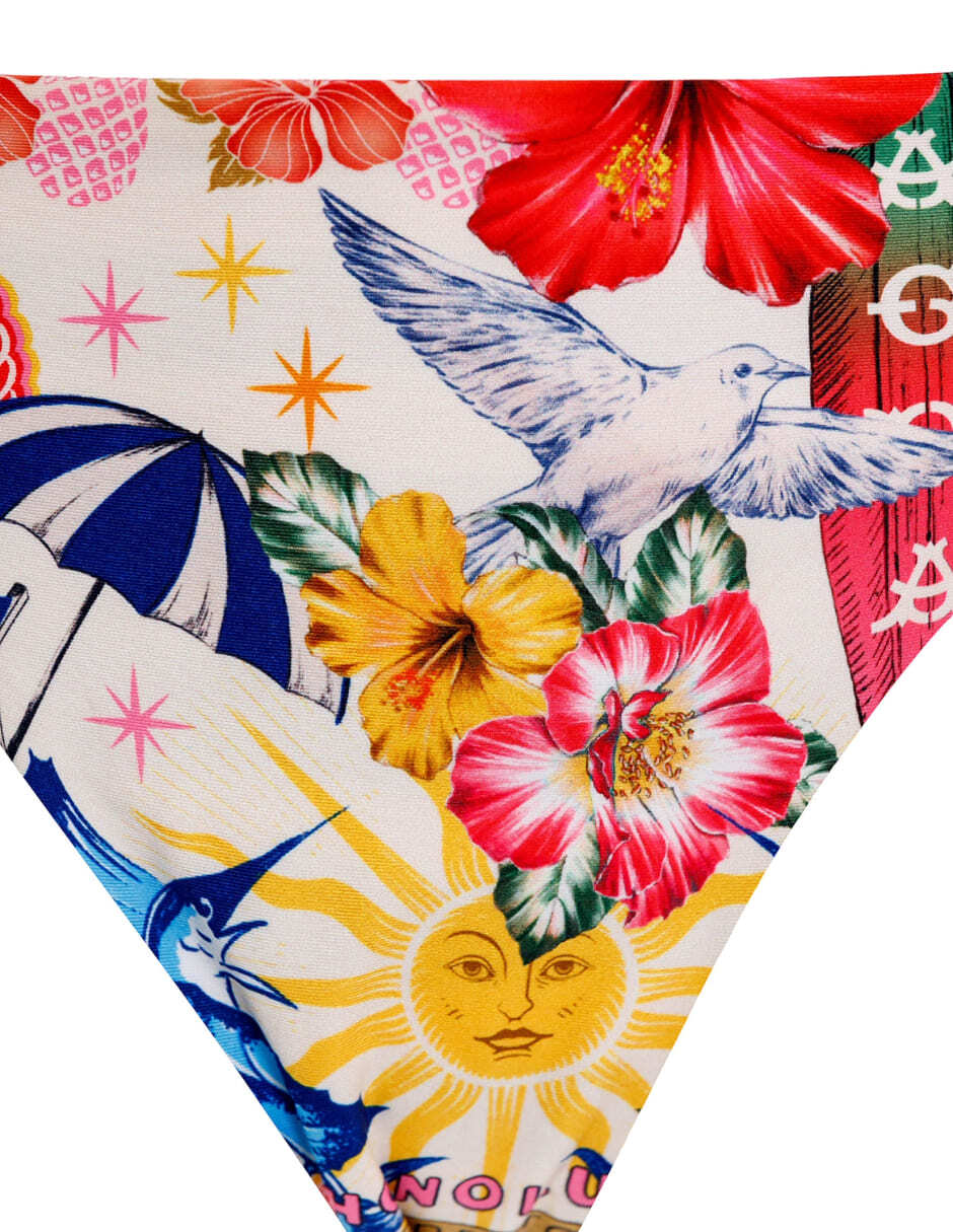 Bikini Agua Bendita estampado a la cadera para mujer