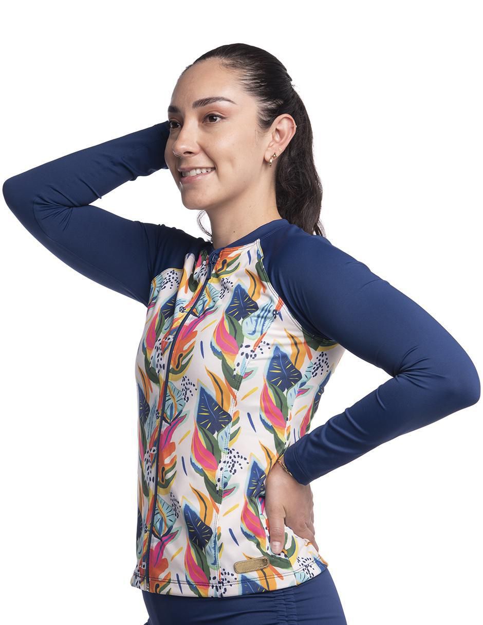 Wetshirt estampado floral para mujer