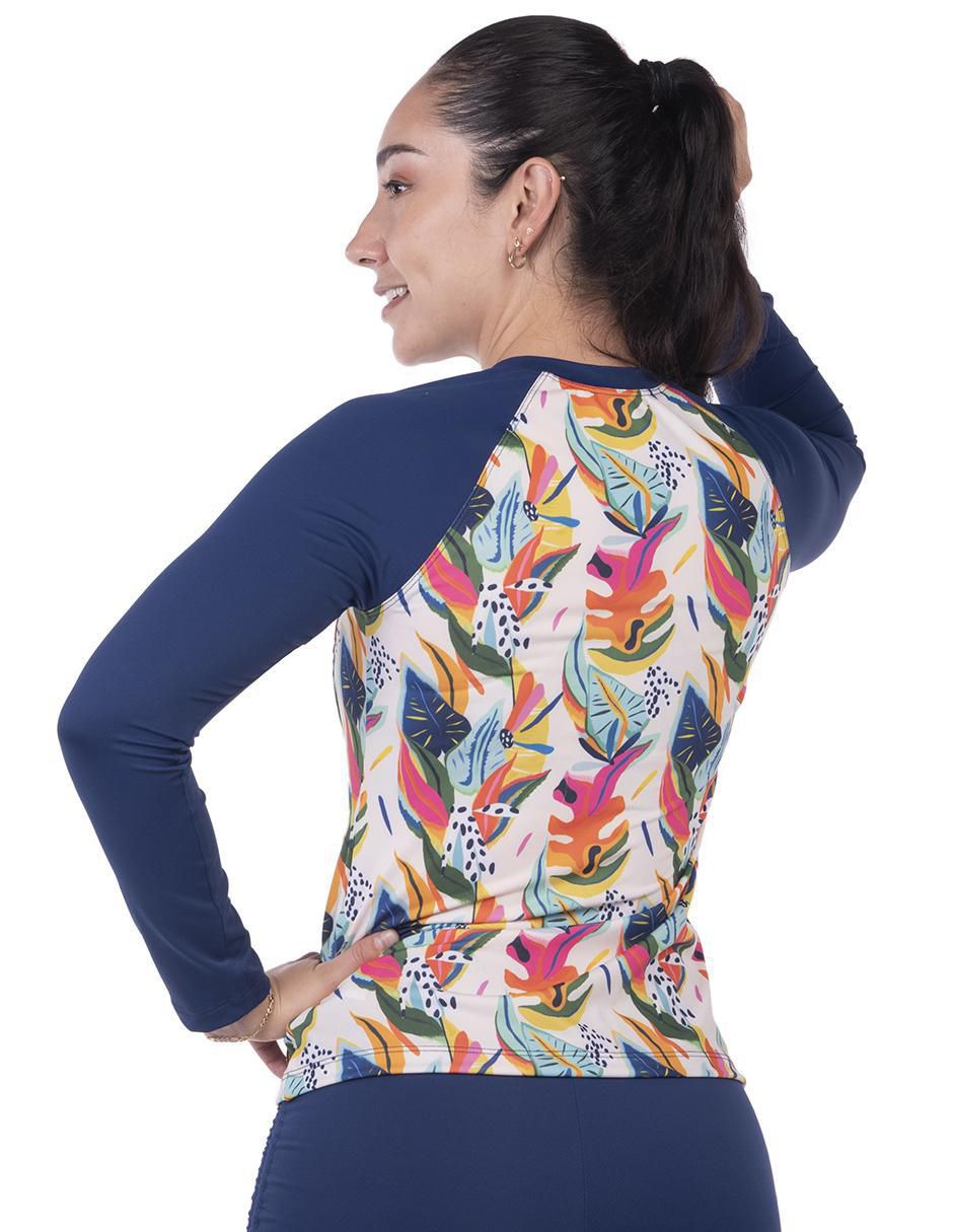 Wetshirt estampado floral para mujer
