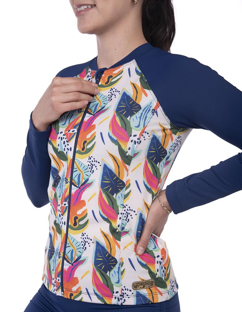 Wetshirt estampado floral para mujer