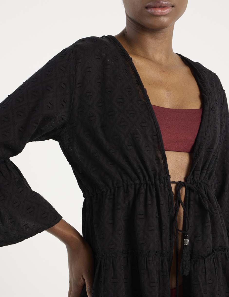 Salida de playa vestido Map con borla para mujer