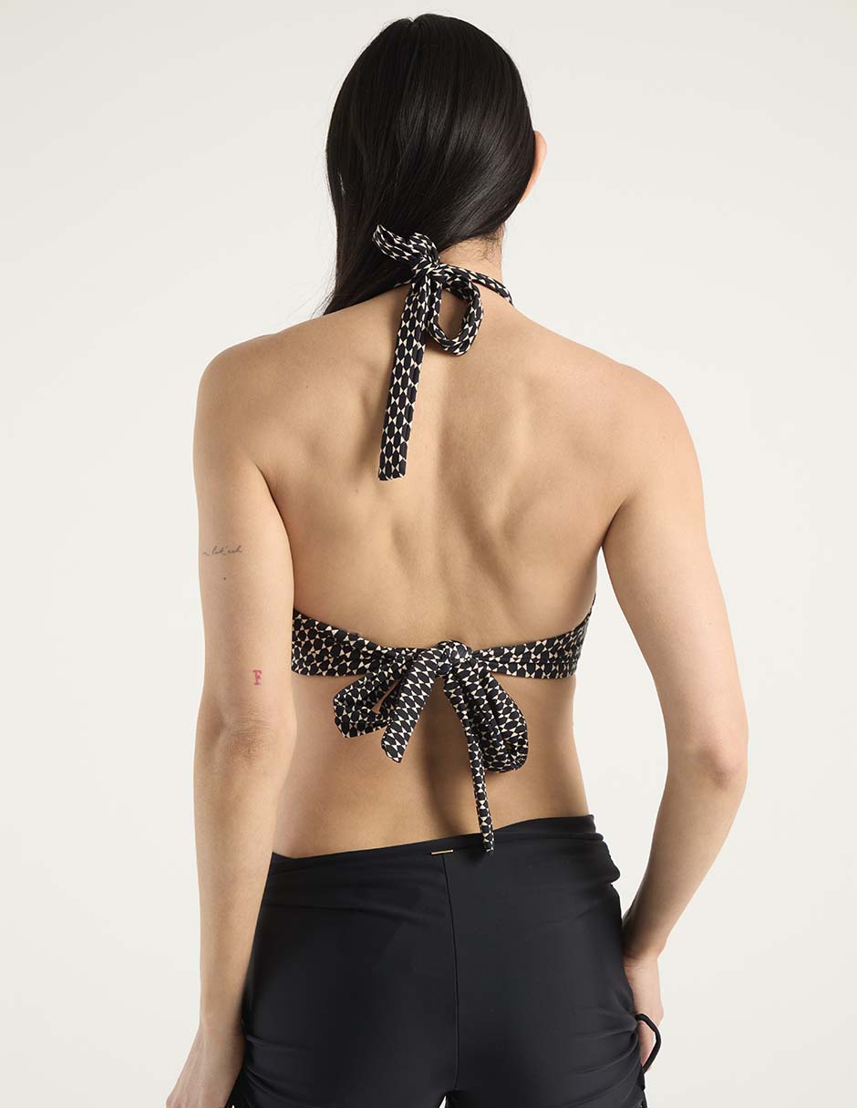 Top bikini estampado con copa para mujer 11