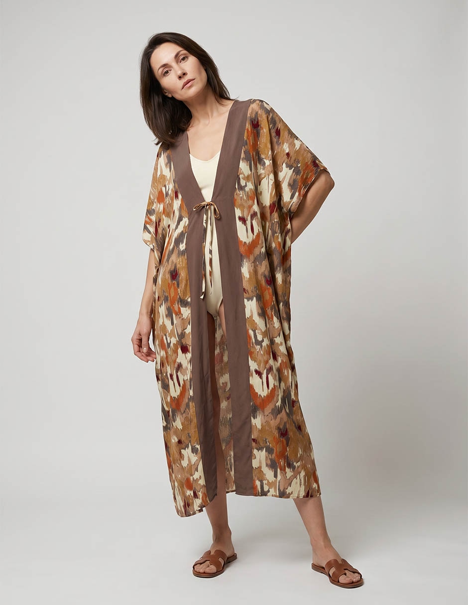 Kimono de playa gráfico para mujer Kimono de playa gráfico para mujer