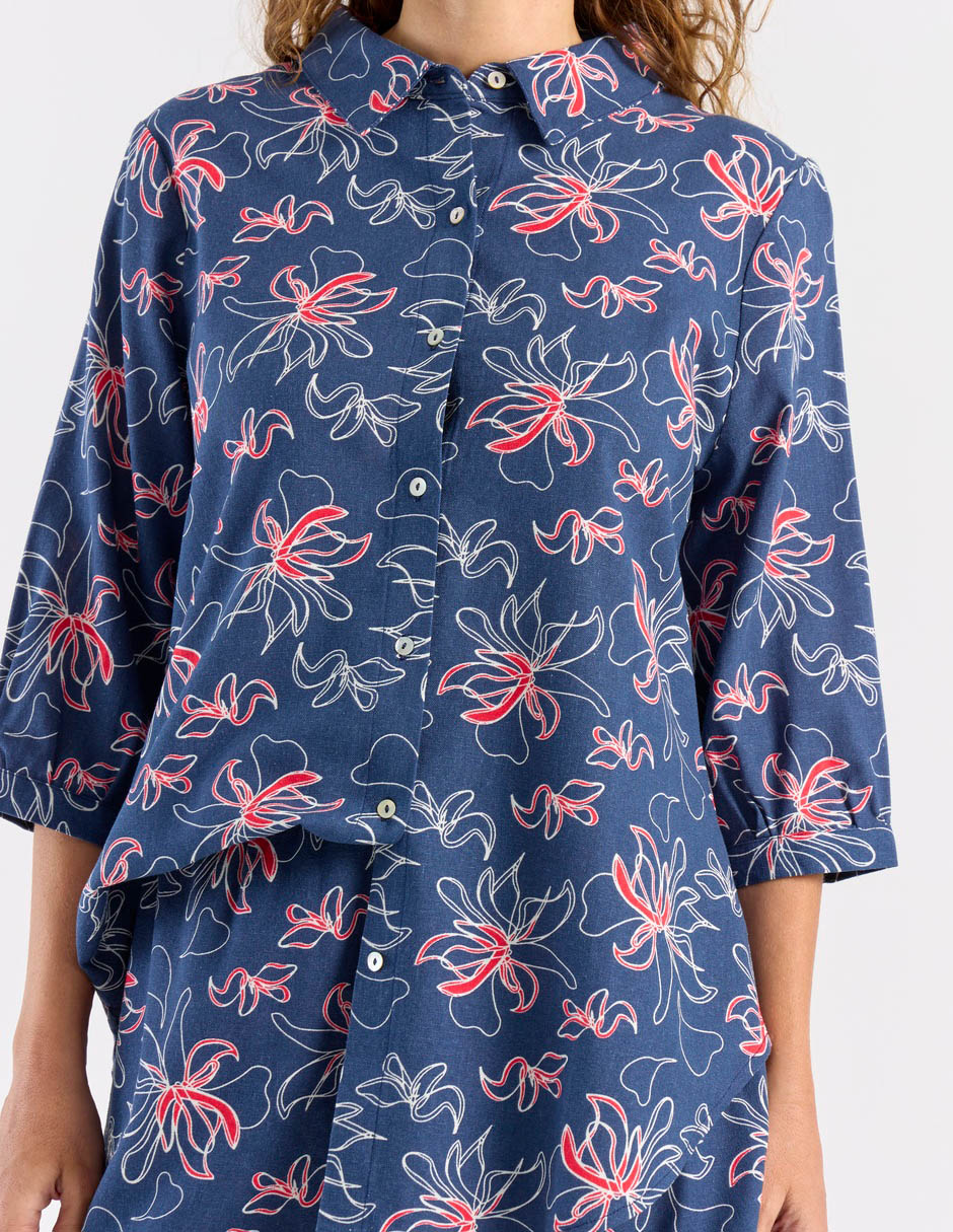 Blusa camisera manga 3/4 para mujer 10