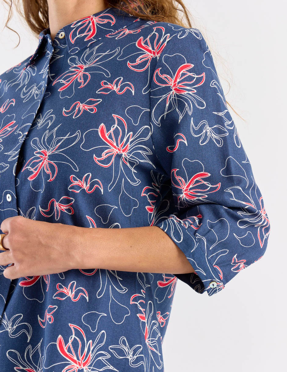 Blusa camisera manga 3/4 para mujer 11