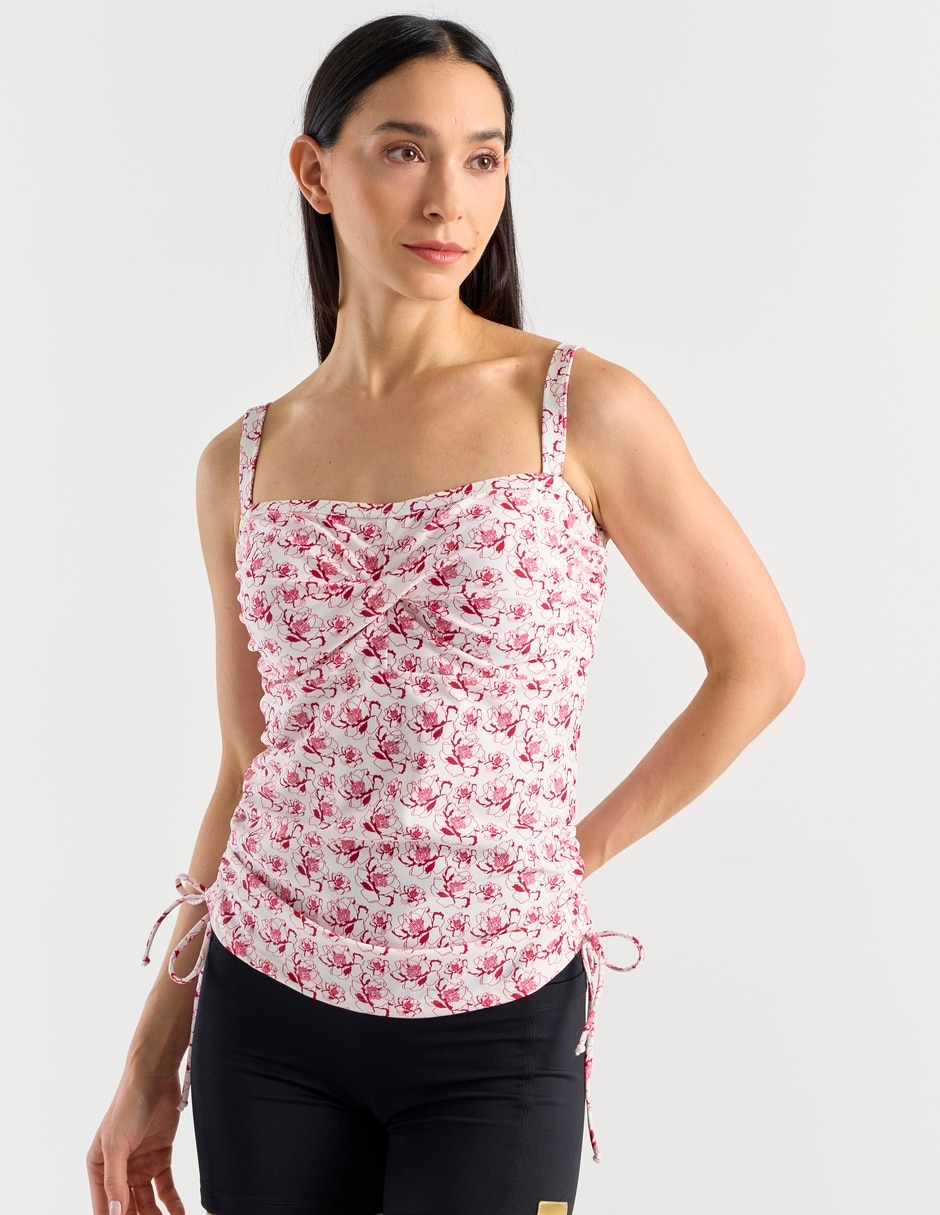 Top bikini estampado floral con copa para mujer Top bikini estampado floral con copa para mujer