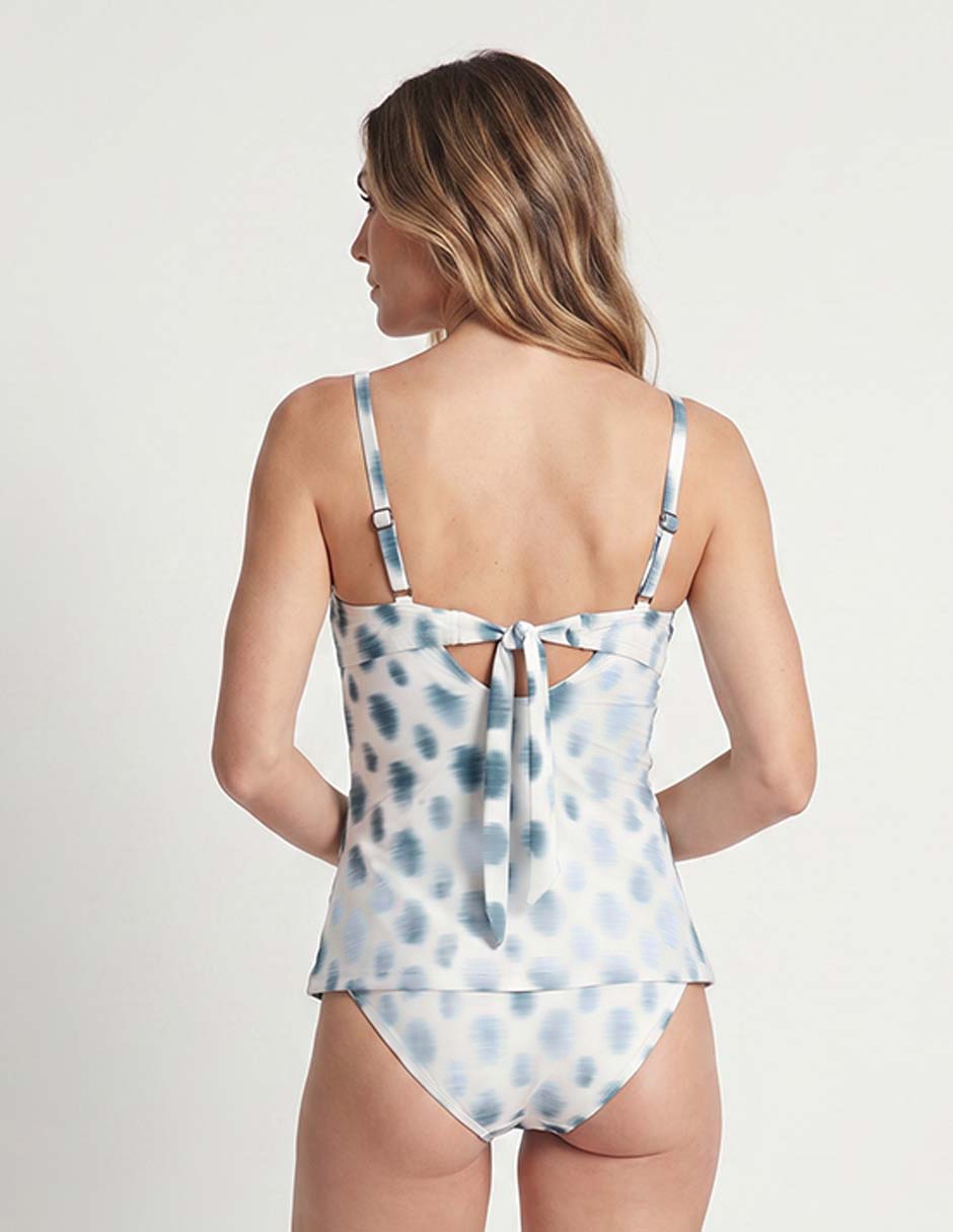 Top bikini estampado de lunares para mujer 2
