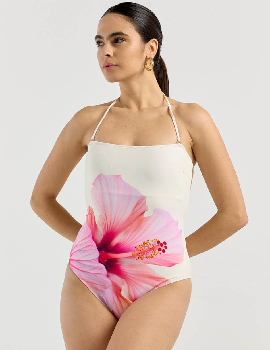 Traje de baño completo estampado floral para mujer Traje de baño completo estampado floral para mujer