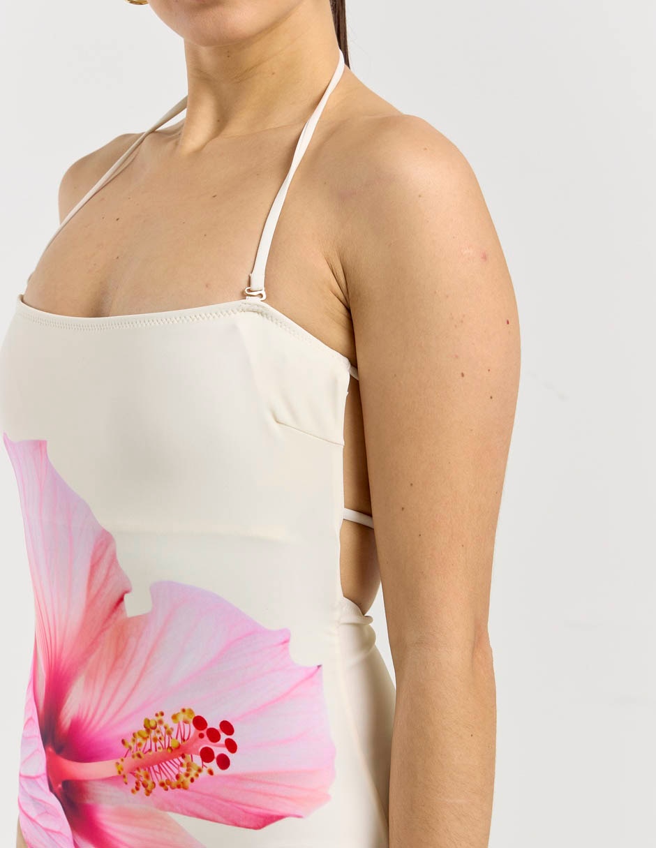 Traje de baño completo estampado floral para mujer