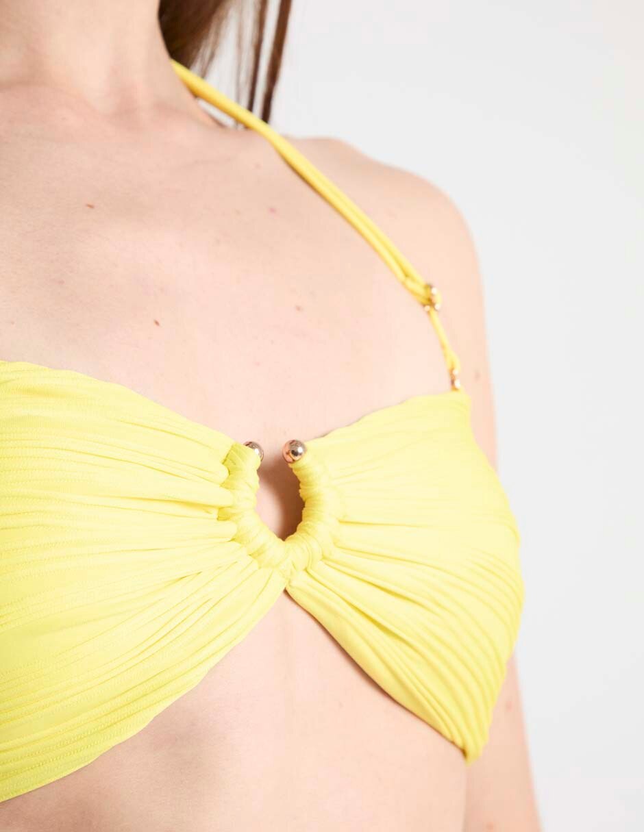 Top bikini con copa push up para mujer 4