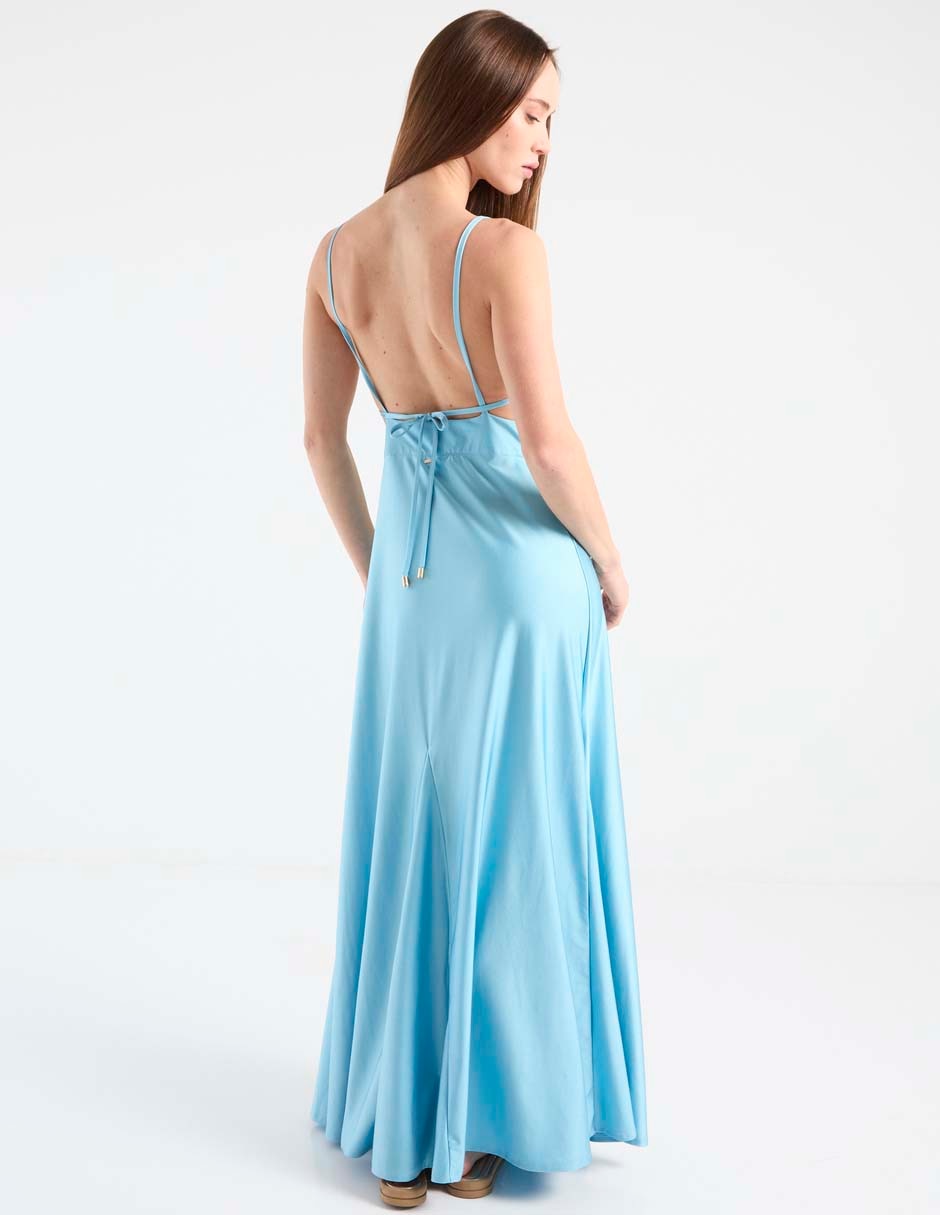 Vestido largo casual Map para mujer