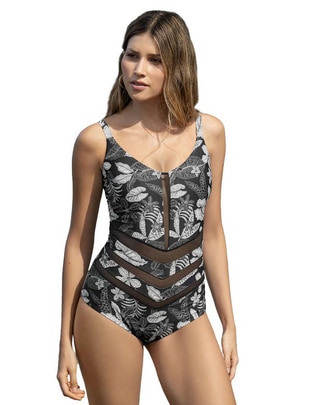 Traje de baño completo Leonisa estampado floral para mujer